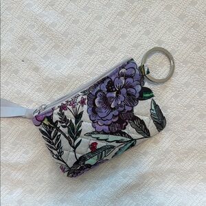 Vera Bradley ID Floral Quilted Keychain Pouch